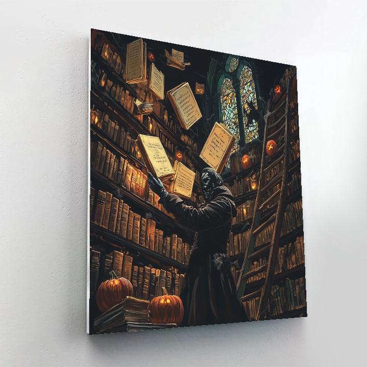 Grim Librarian Curator Haunted Edition paint by number