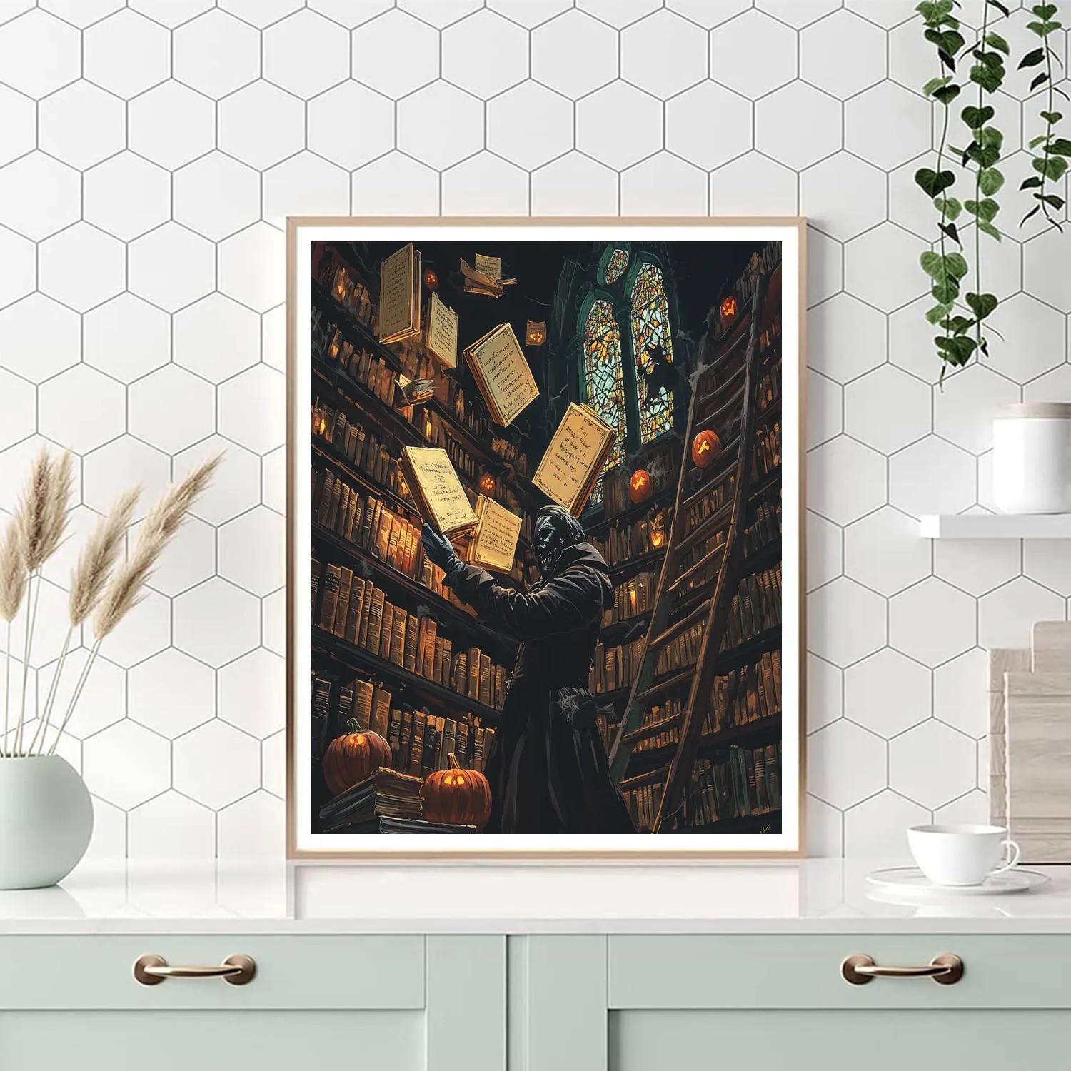 Grim Librarian Curator Haunted Edition paint by number