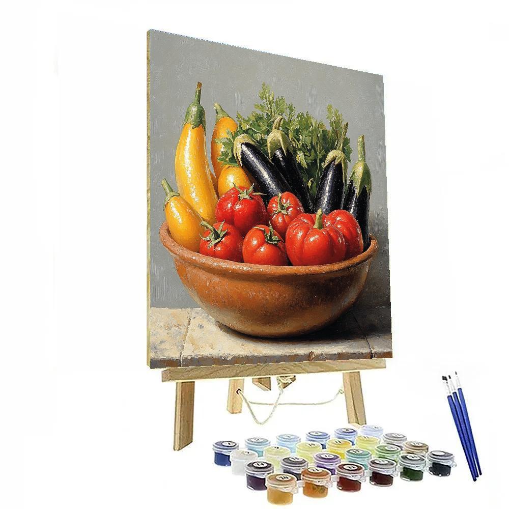 Diego Velázquez Inspired Naturalistic Vegetable Display Paint by numbers kits