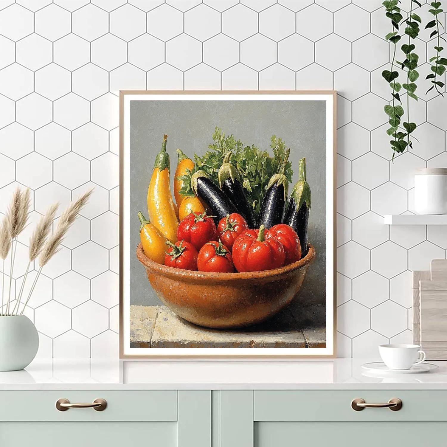 Diego Velázquez Inspired Naturalistic Vegetable Display Paint by numbers kits