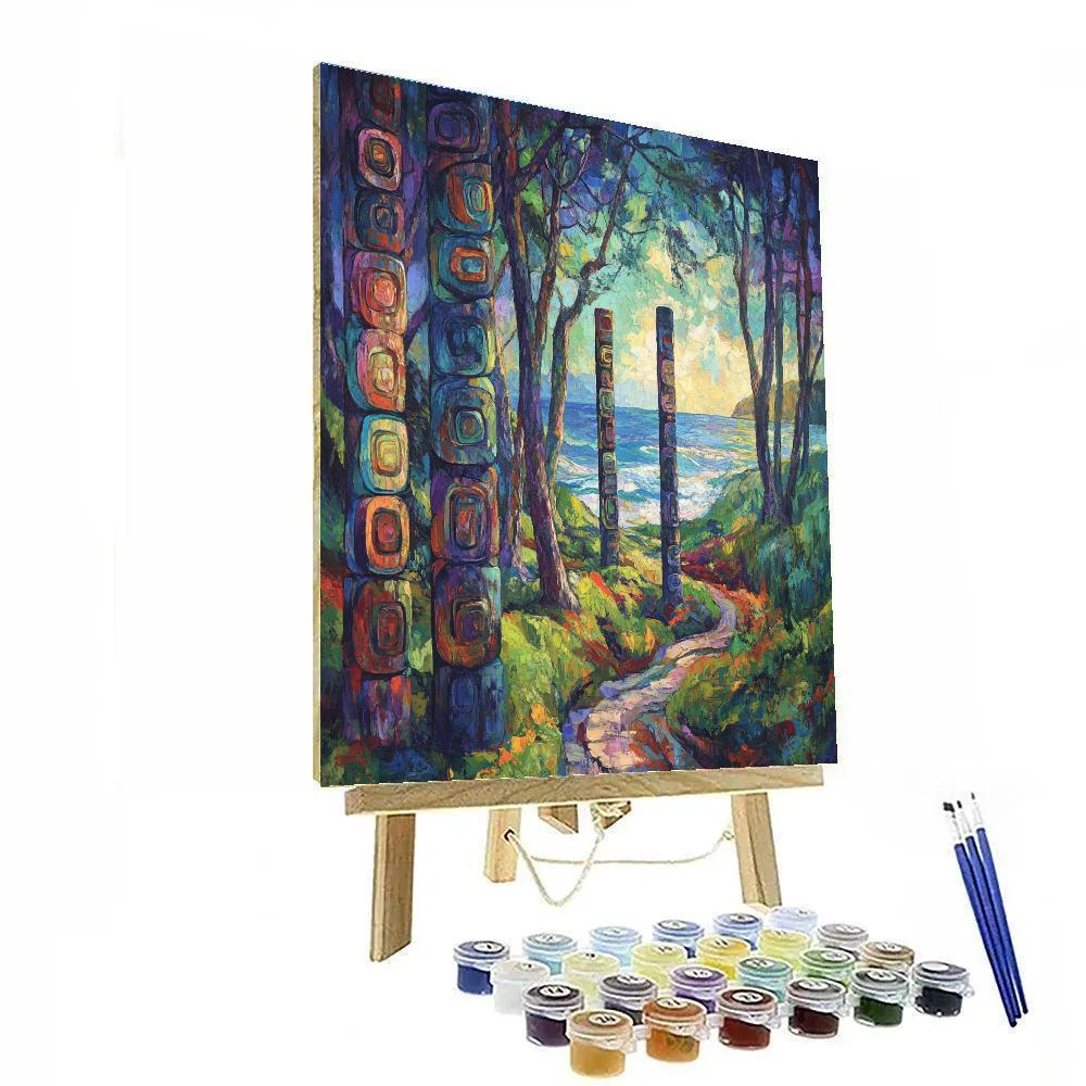 Emily Carr Inspired Totem Grove Rhythm Numbered painting kits