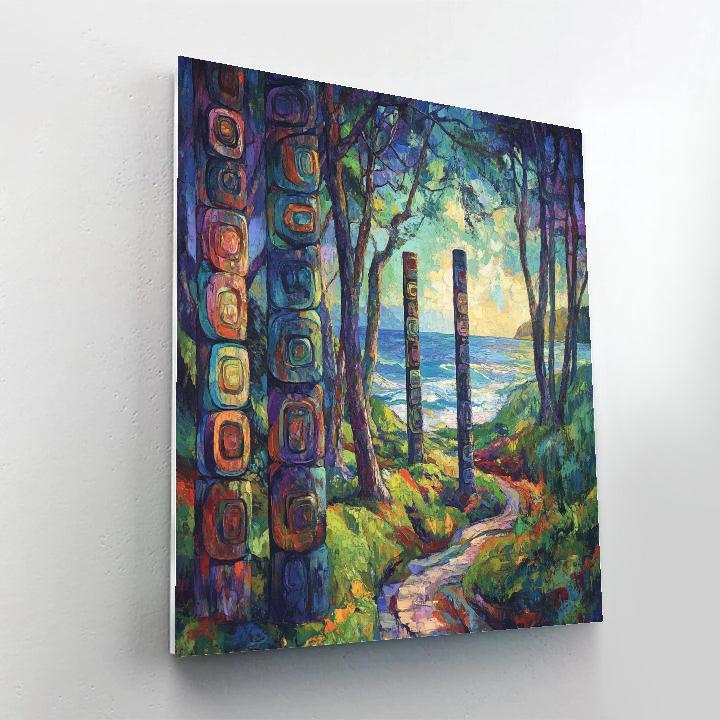 Emily Carr Inspired Totem Grove Rhythm Numbered painting kits