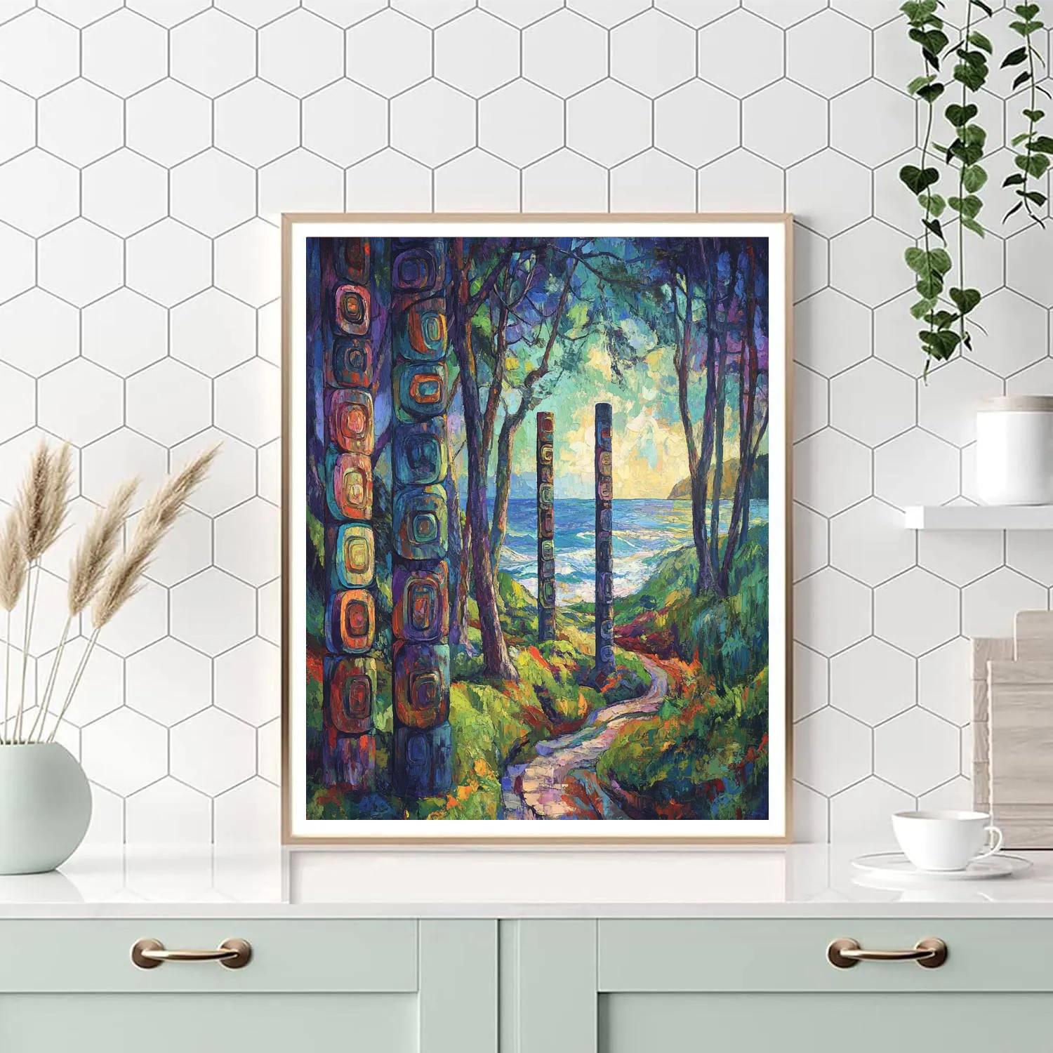 Emily Carr Inspired Totem Grove Rhythm Numbered painting kits