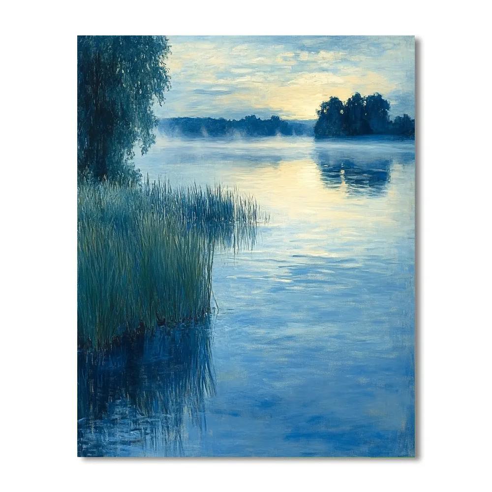 Claude Monet Inspired Misty Morning Lakeside Paint by numbers kits