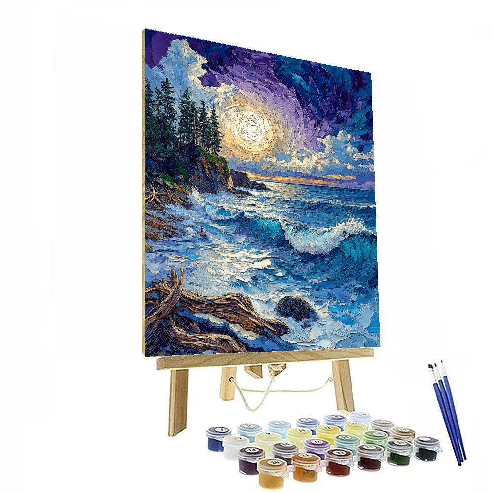 Emily Carr Inspired Coastal Thunderscape Number painting