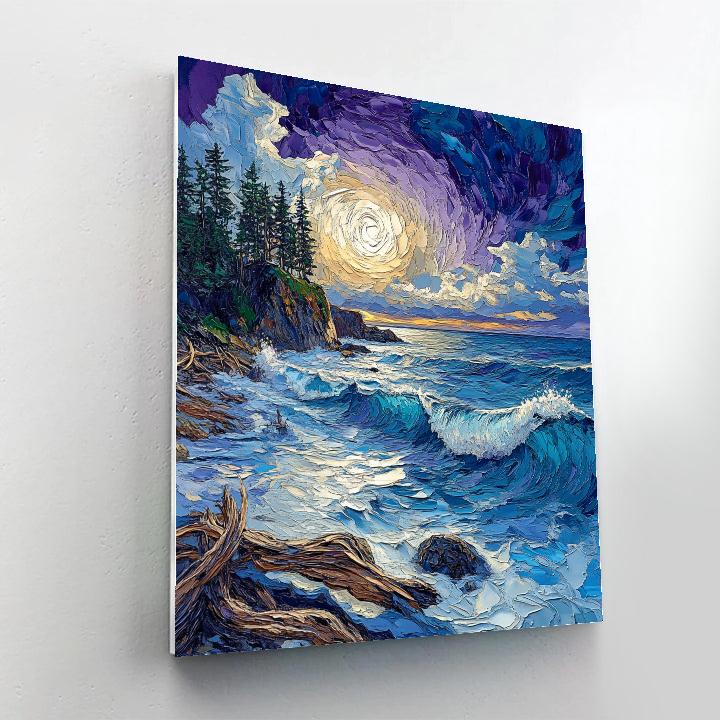 Emily Carr Inspired Coastal Thunderscape Number painting