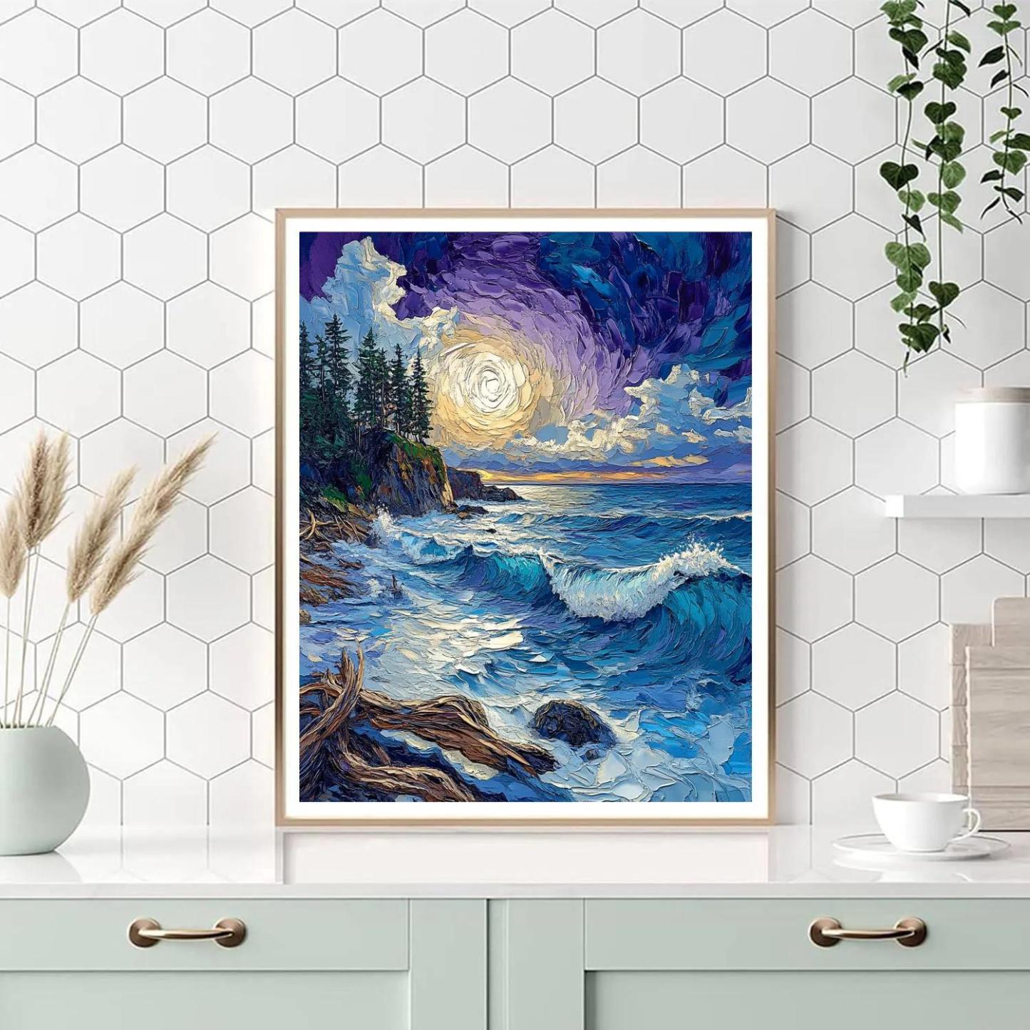 Emily Carr Inspired Coastal Thunderscape Number painting