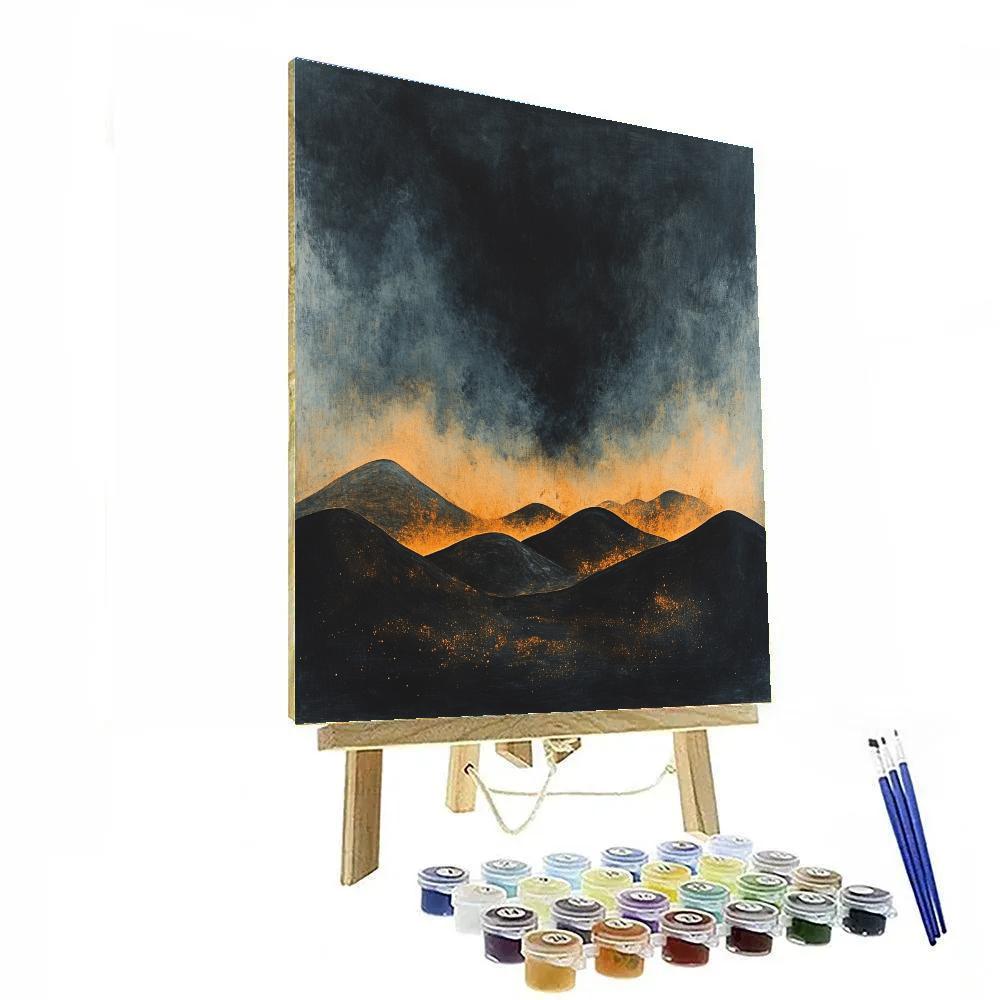 Francisco Goya Inspired Shadowed Hills With Ominous Sky Number painting