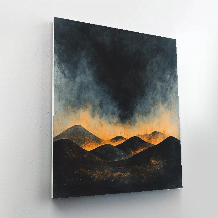 Francisco Goya Inspired Shadowed Hills With Ominous Sky Number painting