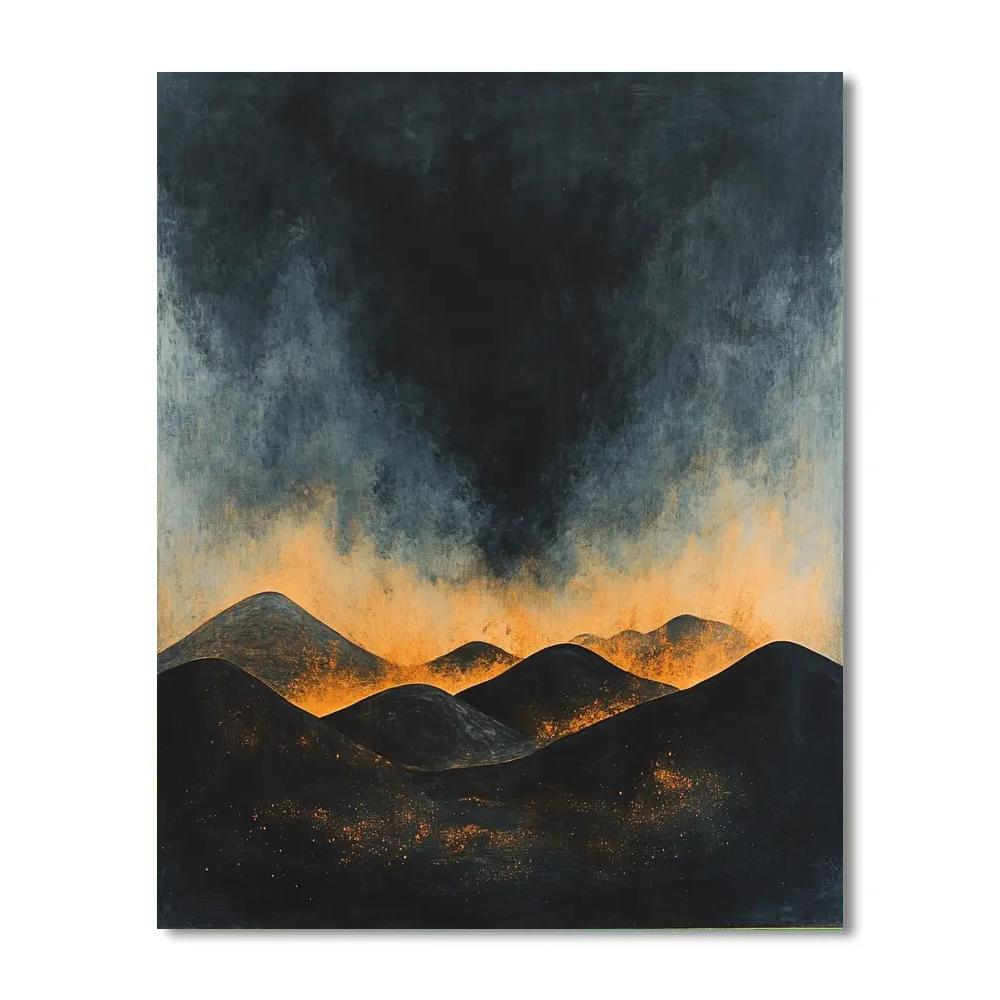 Francisco Goya Inspired Shadowed Hills With Ominous Sky Number painting