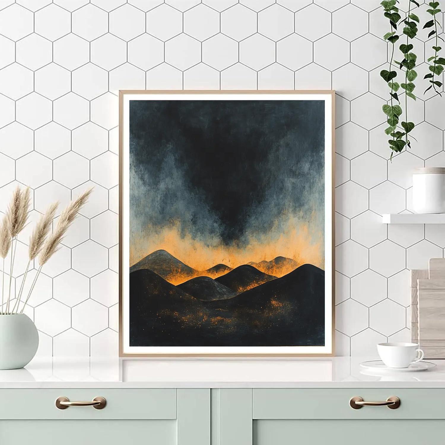 Francisco Goya Inspired Shadowed Hills With Ominous Sky Number painting