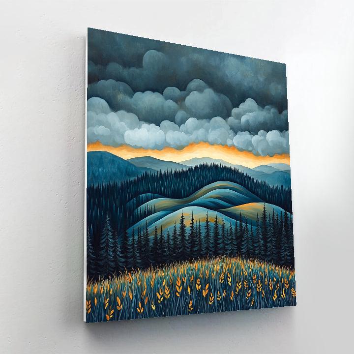 Frederick Varley Inspired Wind Swept Ridge With Storm Charged Sky Painting by numbers kit