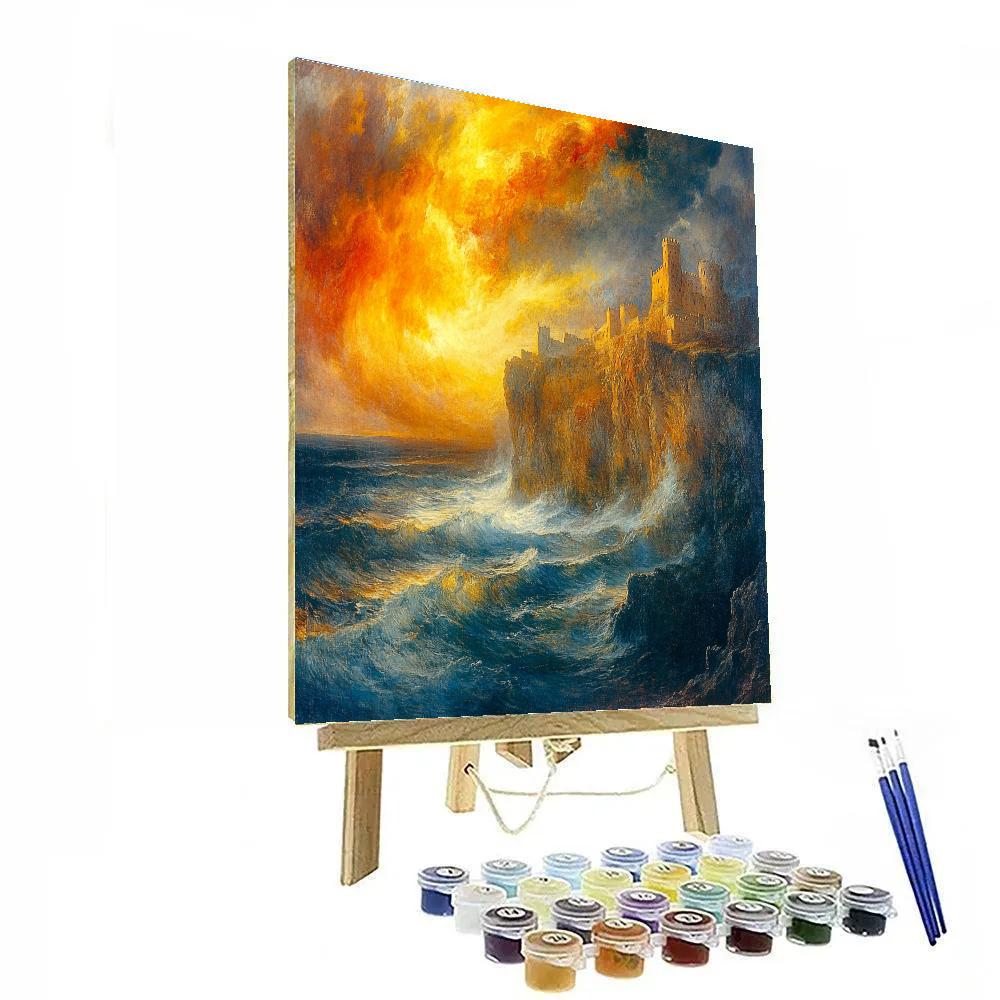 JMW Turner Inspired Stormy Coastal Landscape Numbered painting kits