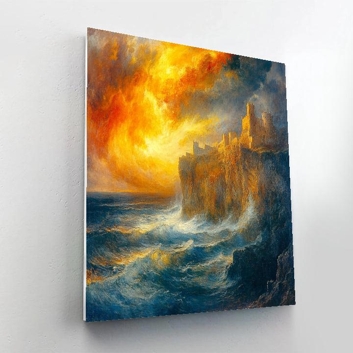 JMW Turner Inspired Stormy Coastal Landscape Numbered painting kits