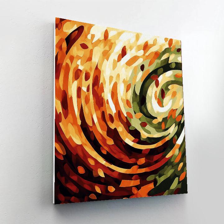 Jackson Pollock Inspired Turbulent Autumn Waves paint by number