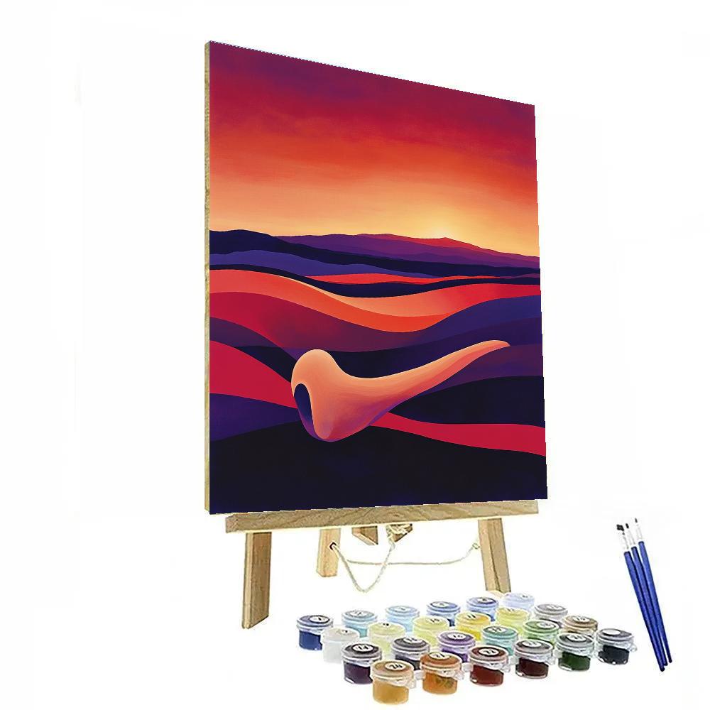 Georgia O’Keeffe Inspired Enigmatic Desert Bone Silhouette Numbered painting kits