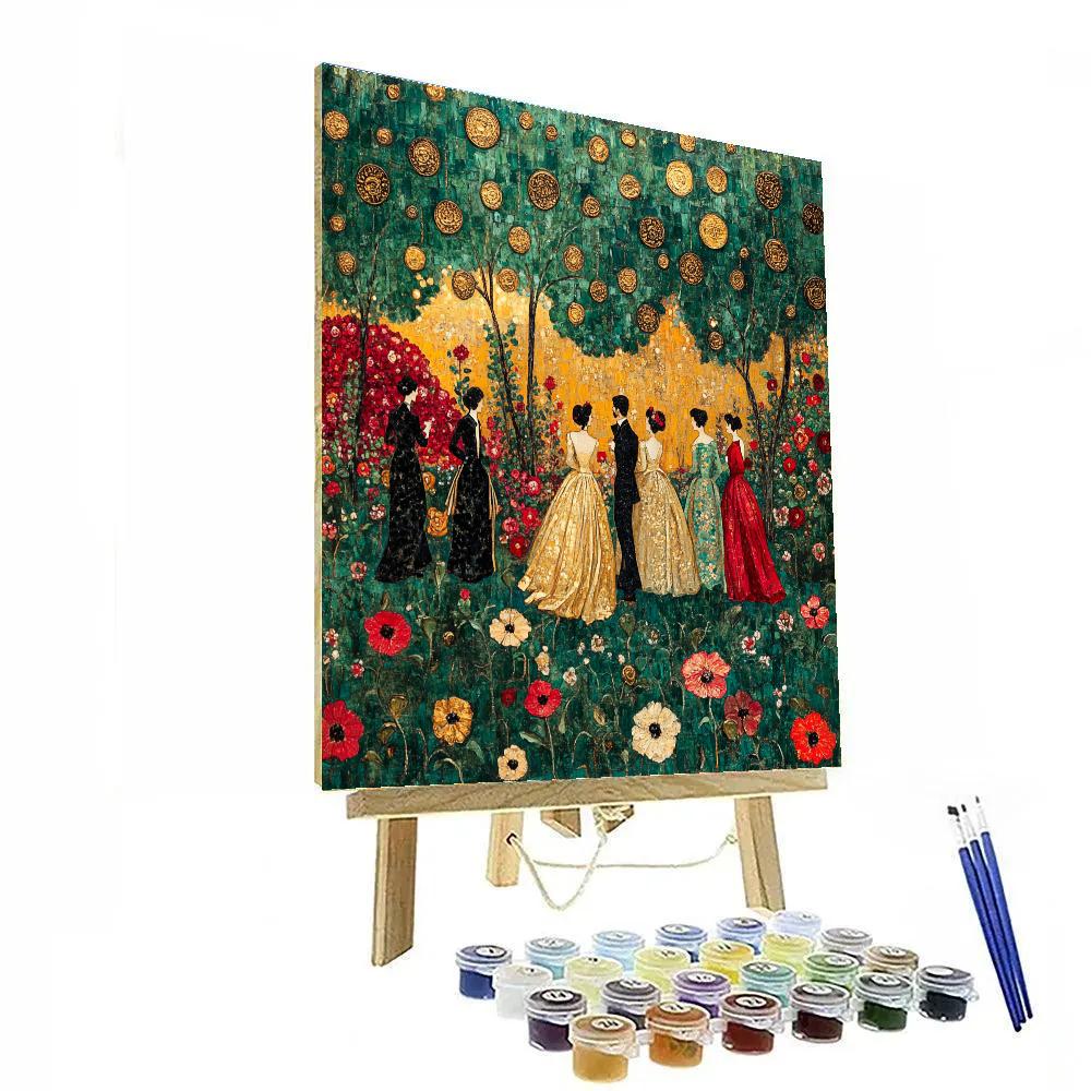 Klimt Inspired Floral Celebration Paint by numbers art