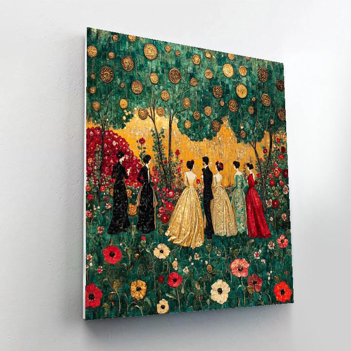 Klimt Inspired Floral Celebration Paint by numbers art