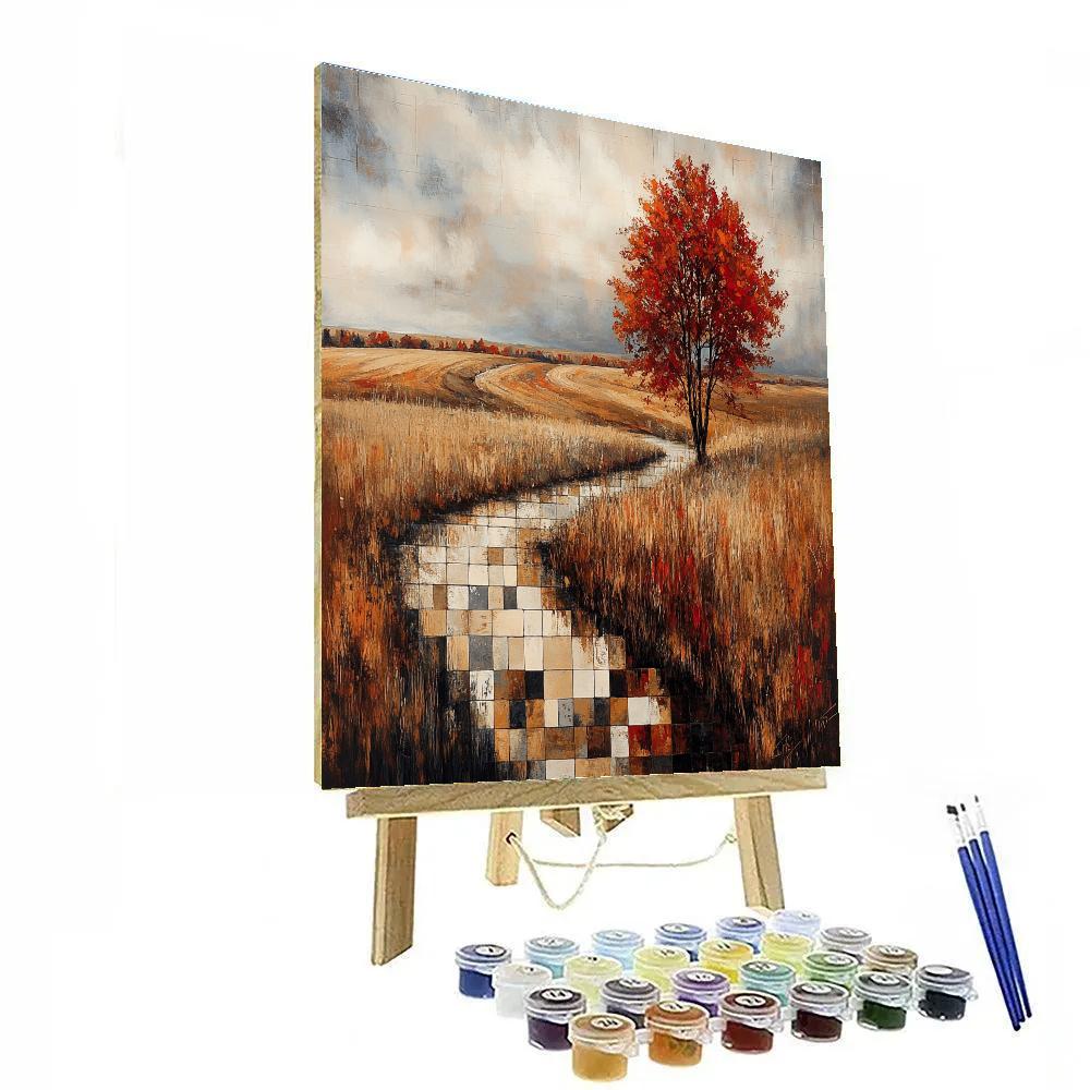 Jean-Paul Riopelle Inspired Mosaic Autumn Field Painting by numbers kit