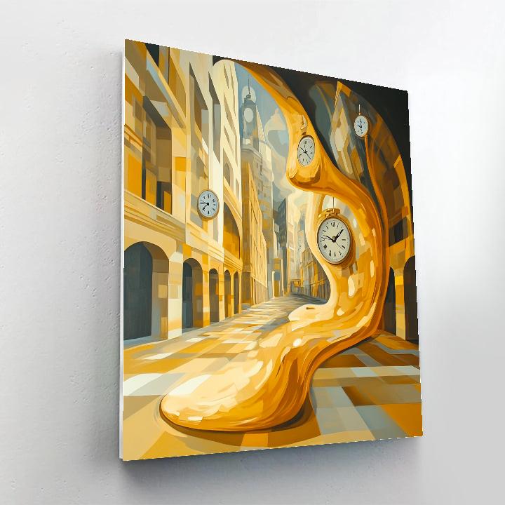 Dali Inspired Surreal Cityscape painting number kit