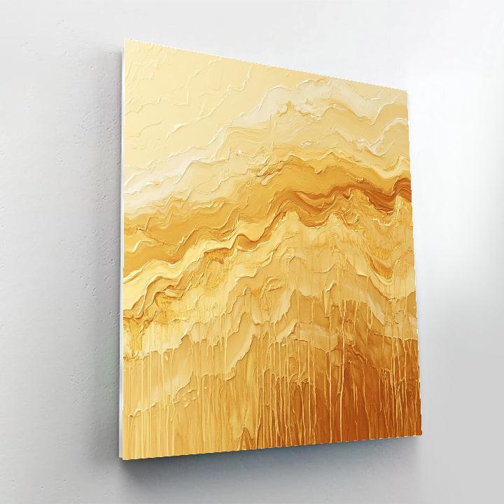 Jackson Pollock Inspired Golden Desert Mirage paint by color