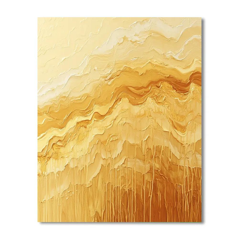 Jackson Pollock Inspired Golden Desert Mirage paint by color