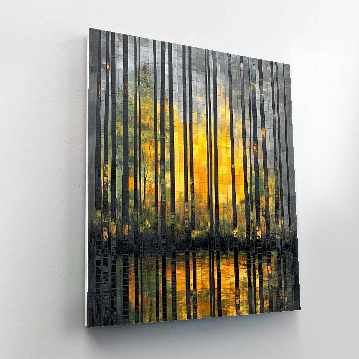 Jean-Paul Riopelle Inspired Autumn Mosaic Tapestry Number painting