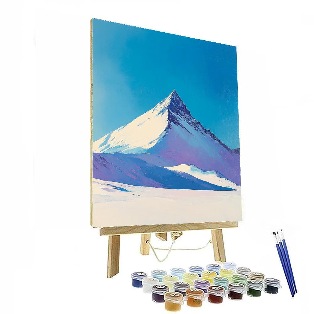 Lawren Harris Inspired Snow-Covered Mountain Silence DIY paint by numbers