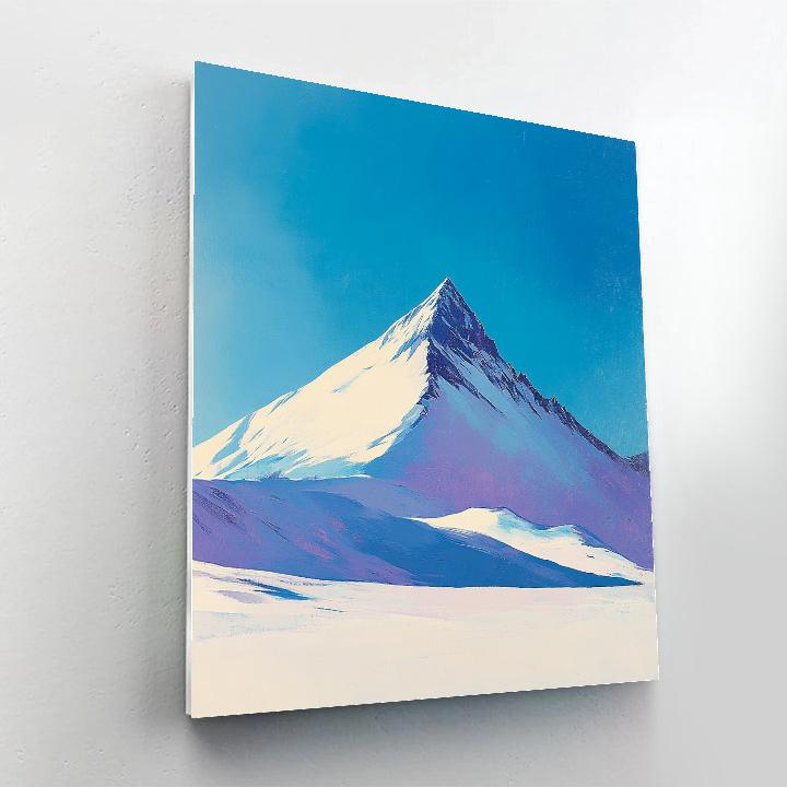 Lawren Harris Inspired Snow-Covered Mountain Silence DIY paint by numbers