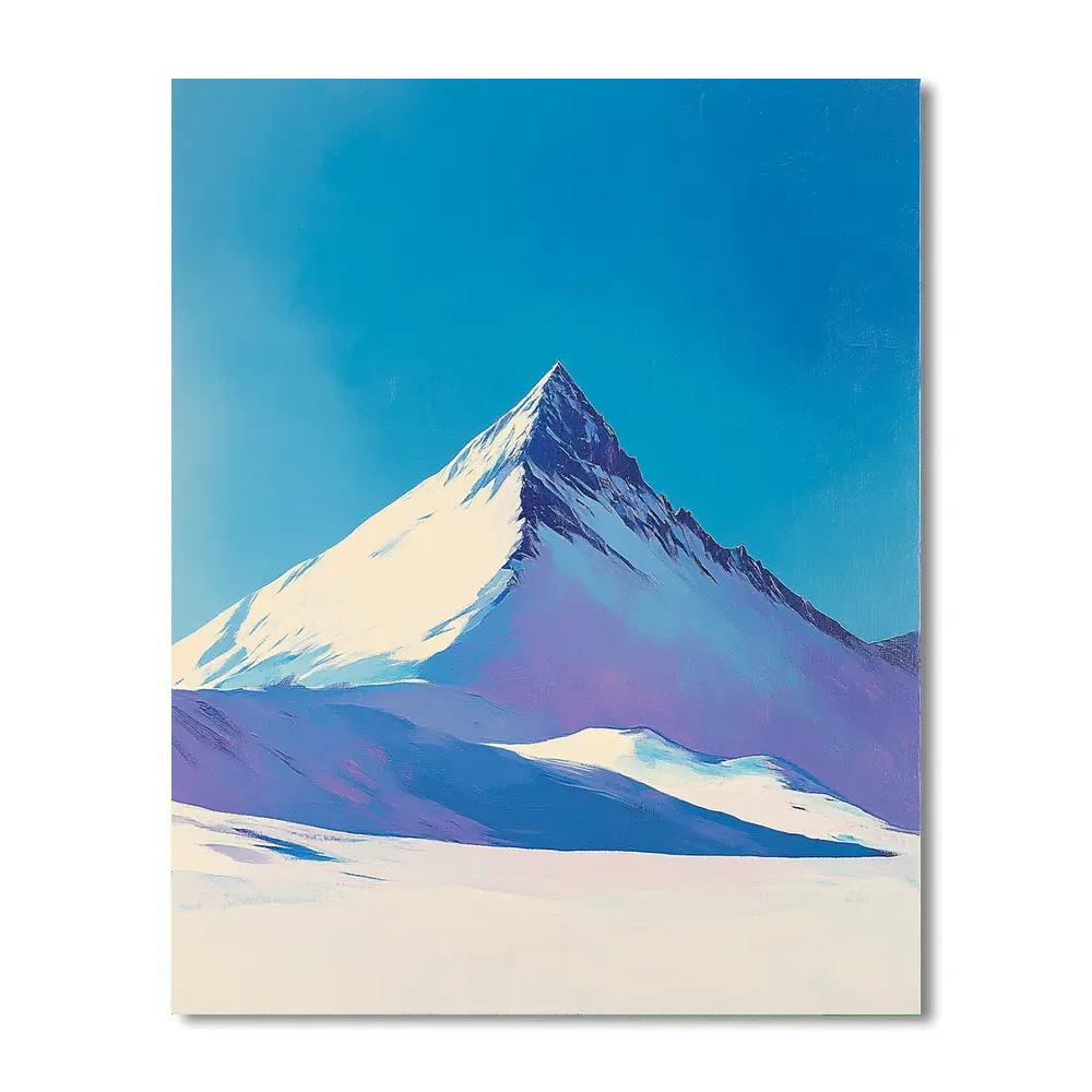 Lawren Harris Inspired Snow-Covered Mountain Silence DIY paint by numbers