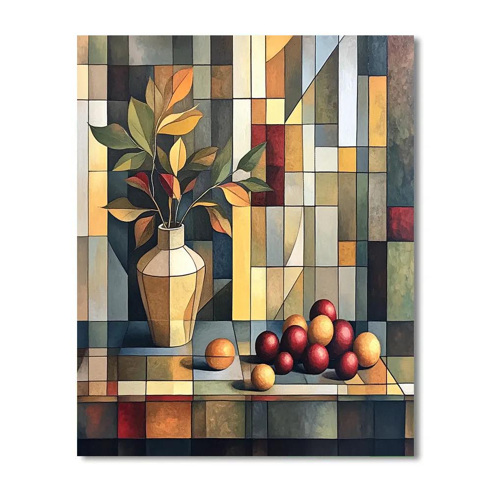 Pablo Picasso Inspired Abstract Still Life With Cubist Vase DIY paint by numbers