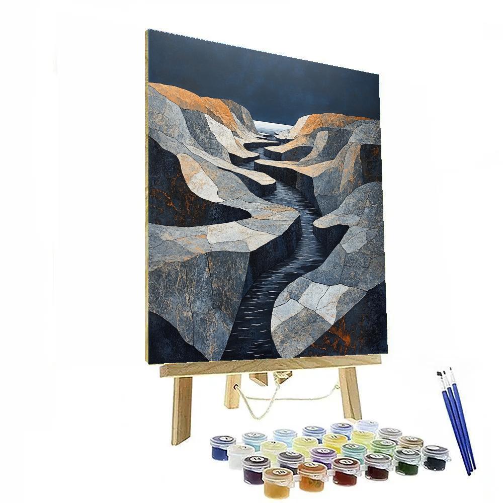 Arthur Lismer Inspired Sculptural Rock Channels Of McGregor Bay Painting by numbers kit