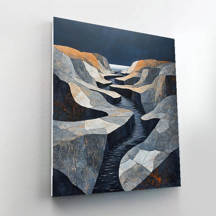 Arthur Lismer Inspired Sculptural Rock Channels Of McGregor Bay Painting by numbers kit