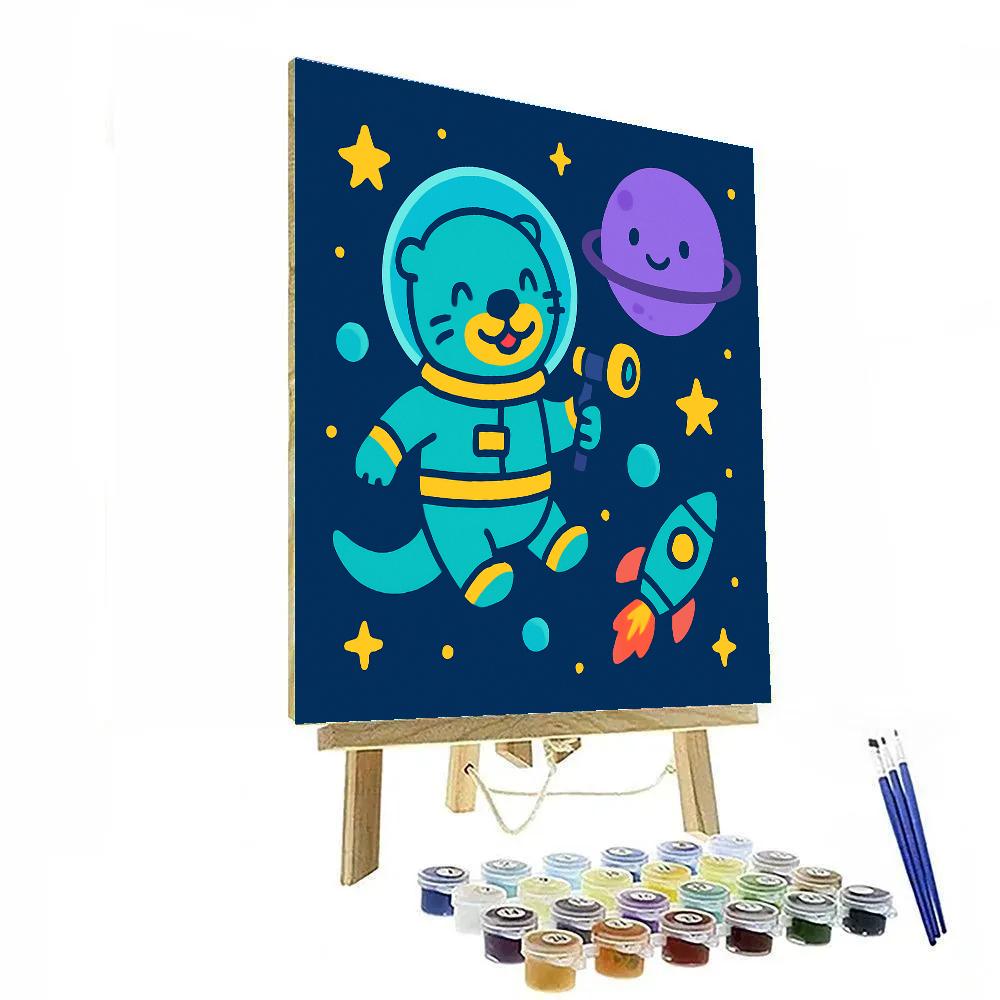 Cosmic Otter Explorer paint by number
