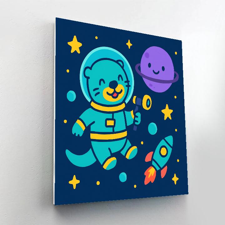 Cosmic Otter Explorer paint by number