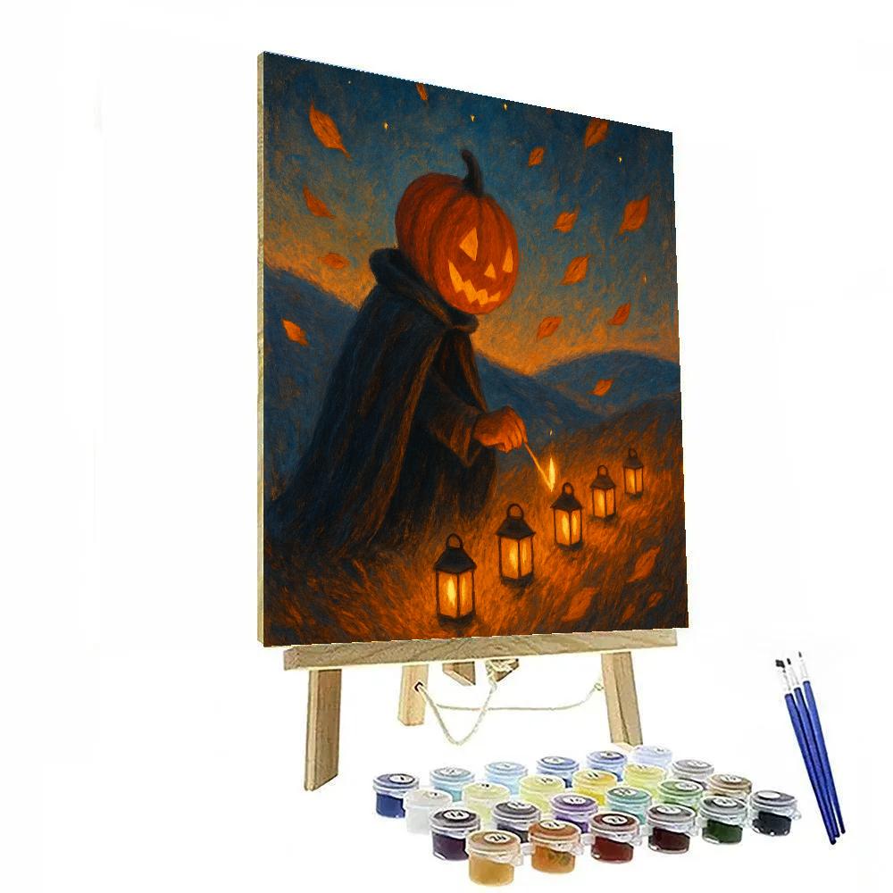 Lantern Keeper On The Hill Paint by numbers art