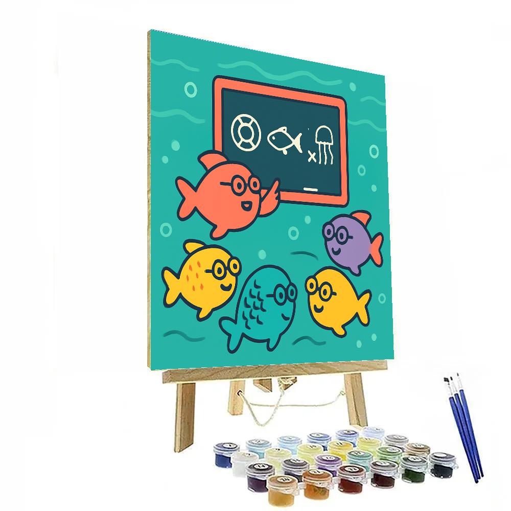 Underwater School Of Curiofish Number painting