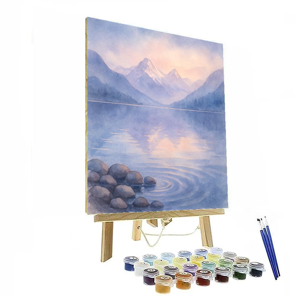 Misty Mountain Mirror Painting by numbers kit