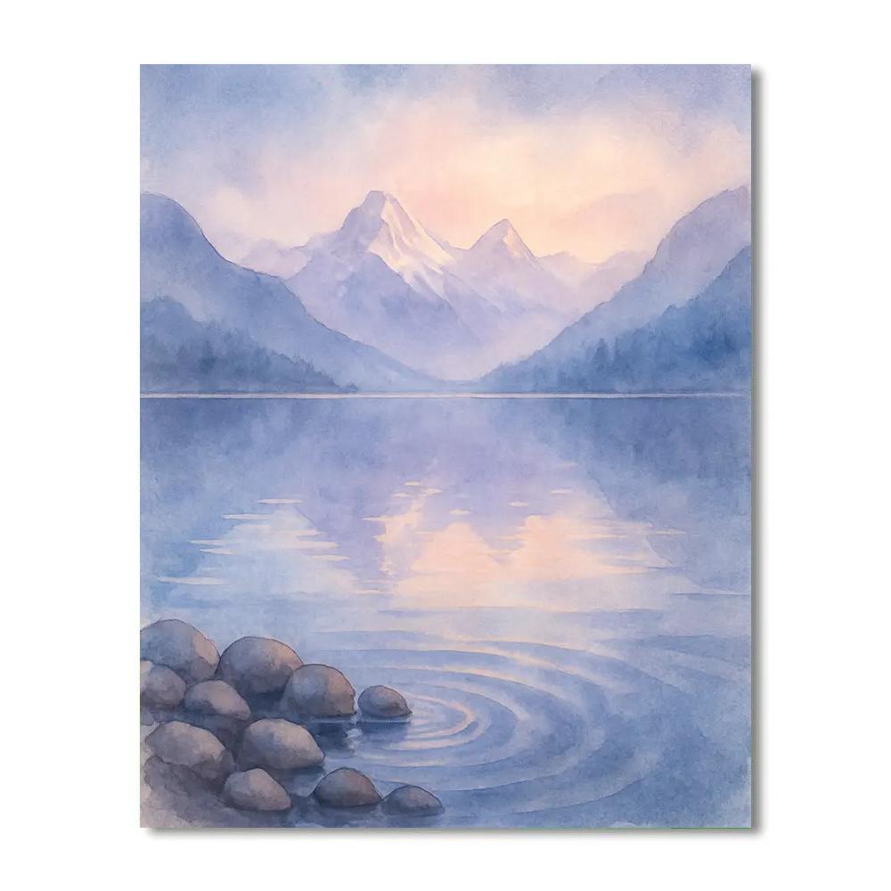Misty Mountain Mirror Painting by numbers kit