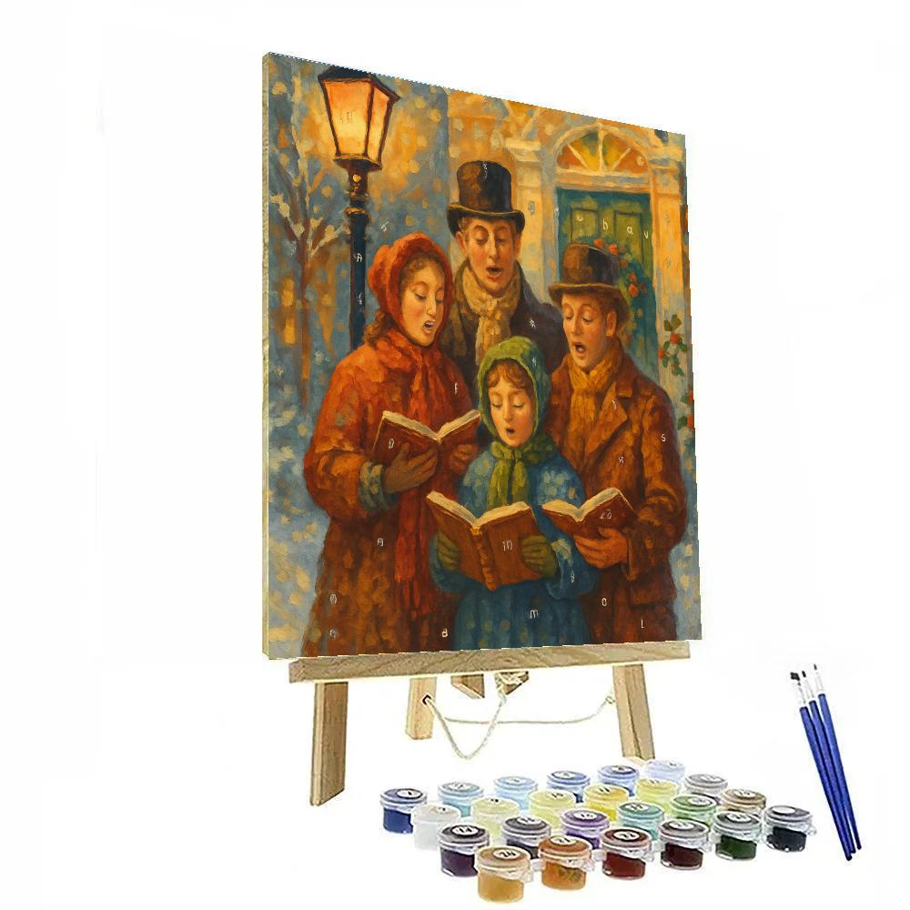 Lamplight Carolers Number painting