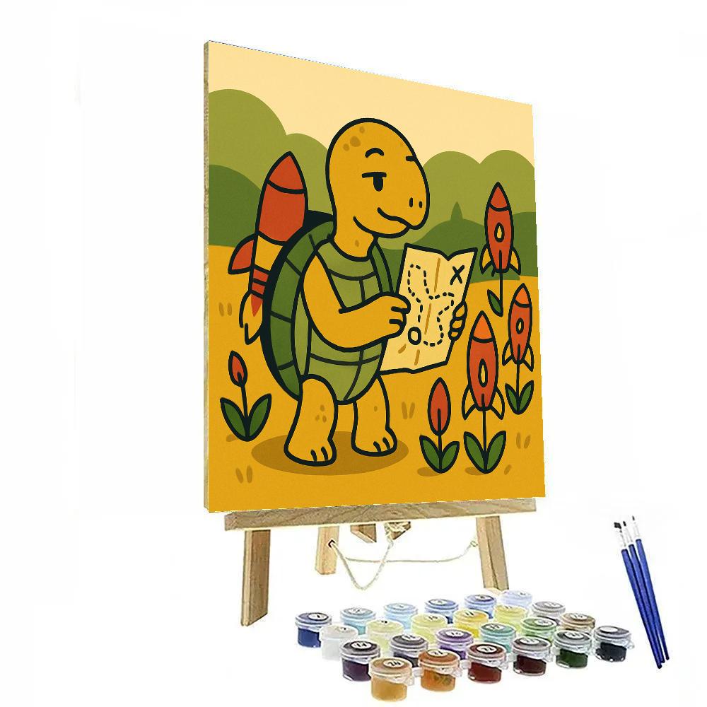 Rocket Garden Tortoise paint by numbers