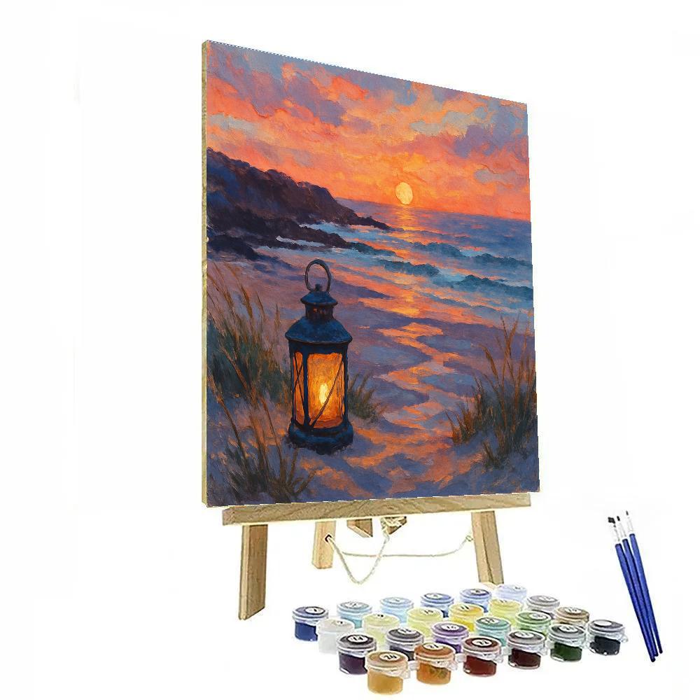 Coastal Lantern Glow Paint by numbers kits