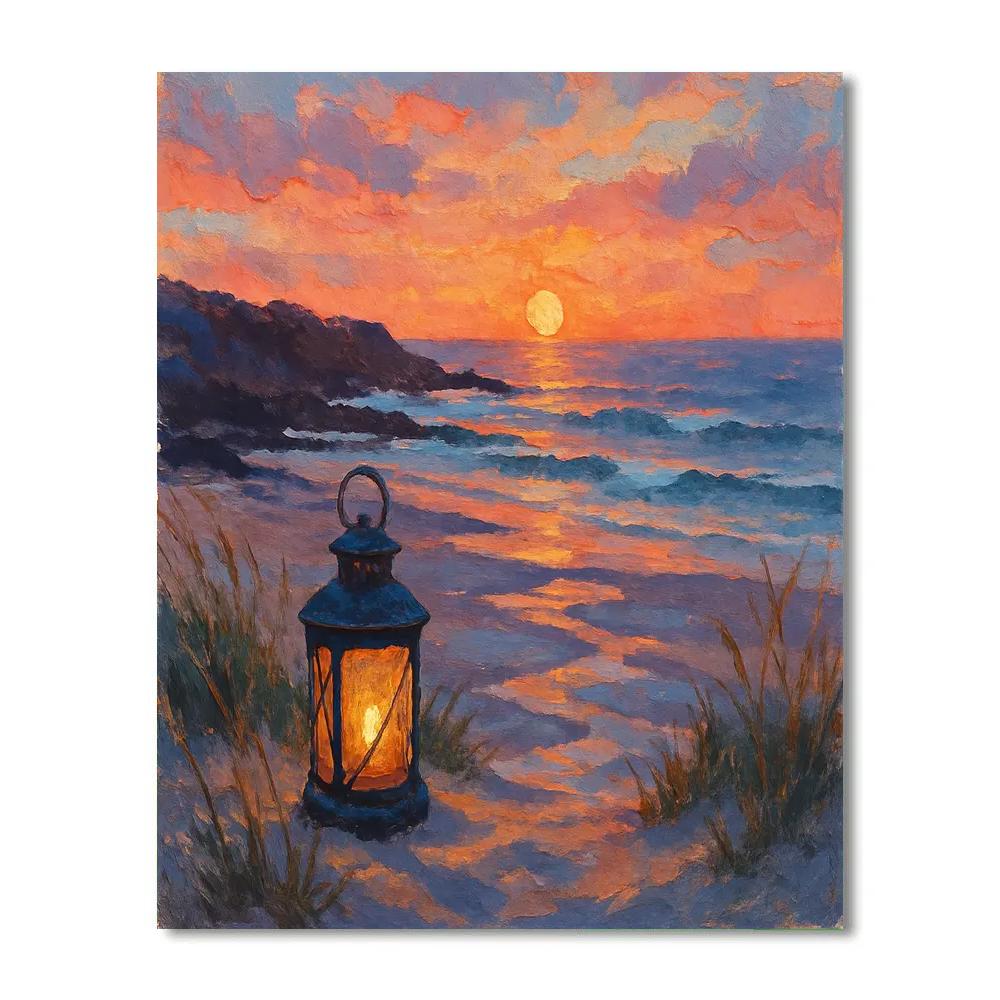 Coastal Lantern Glow Paint by numbers kits