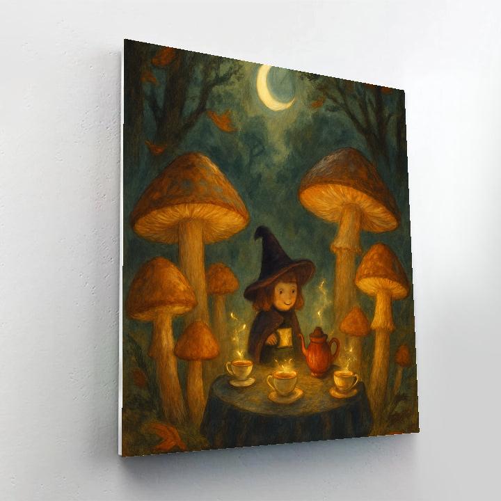 Midnight Mushroom Tea paint by number