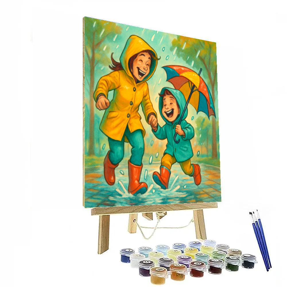 Raincoat Jump For Joy Number painting