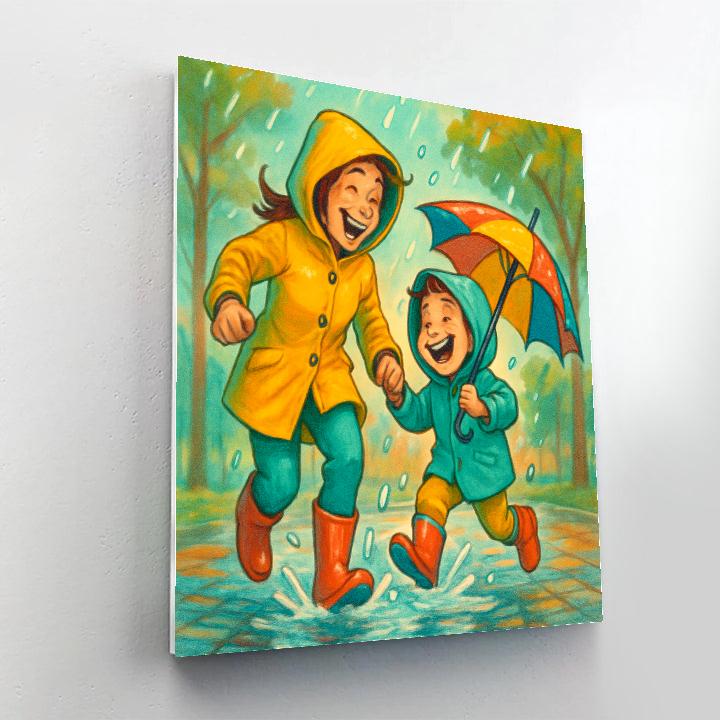 Raincoat Jump For Joy Number painting