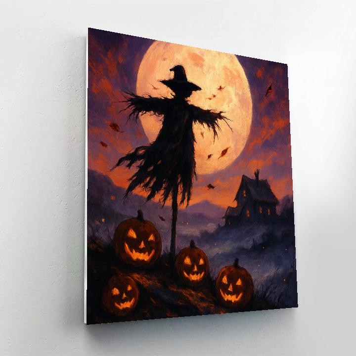 Moonlit Pumpkin Ridge painting number kit