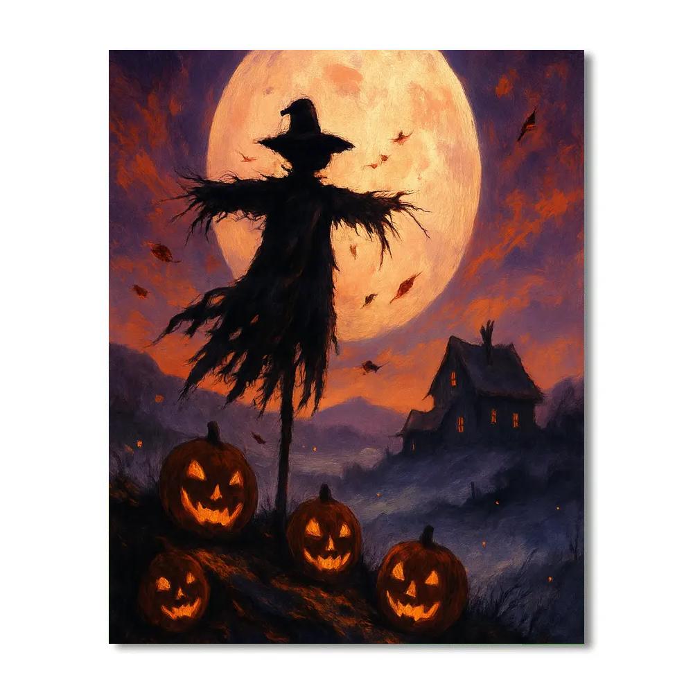Moonlit Pumpkin Ridge painting number kit