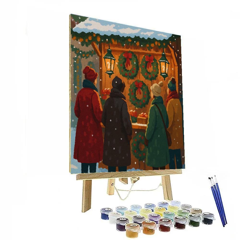 Market Of Wreaths paint by number
