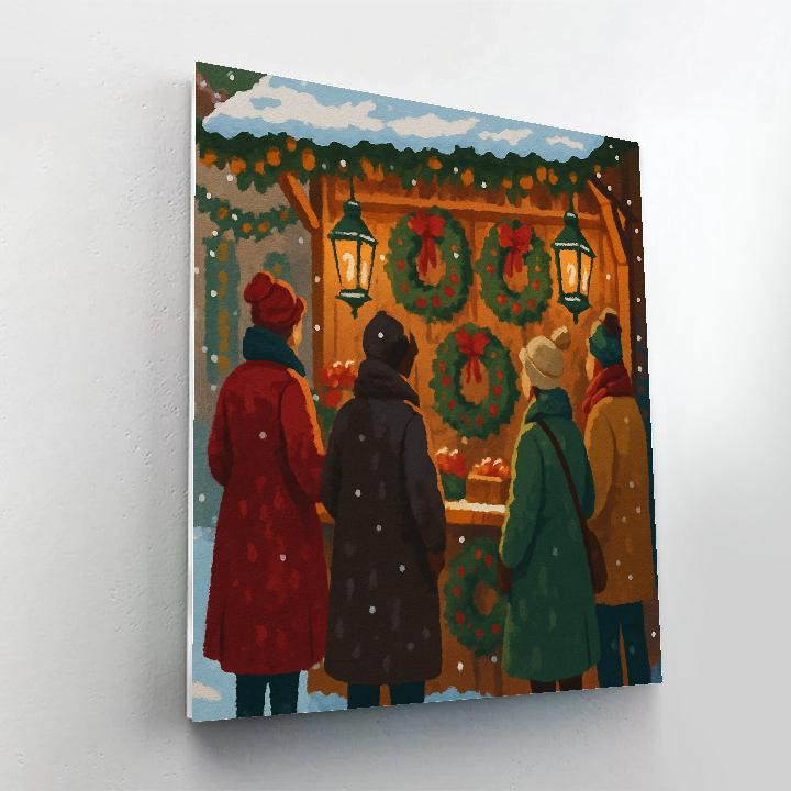 Market Of Wreaths paint by number